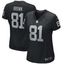 Women's Las Vegas Raiders Tim Brown Black Game Retired Player Jersey