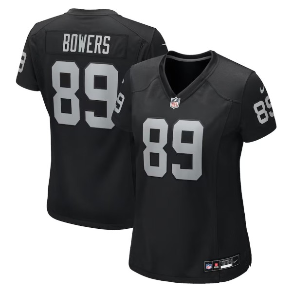 Women's Las Vegas Raiders Brock Bowers Black Team Game Jersey