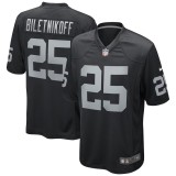 Men's Las Vegas Raiders Fred Biletnikoff Black Game Retired Player Jersey