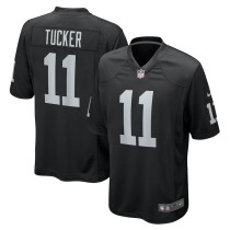 Men's Las Vegas Raiders Tre Tucker Black Team Game Jersey