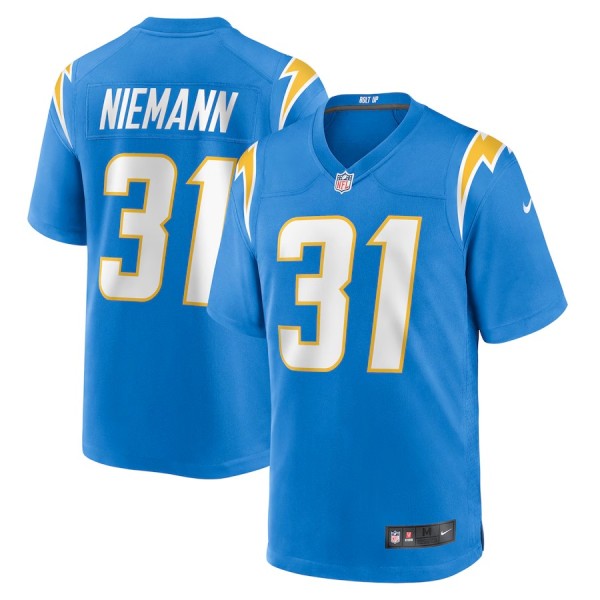 Men's Los Angeles Chargers Nick Niemann Powder Blue Game Player Jersey