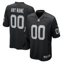 Youth Las Vegas Raiders Black Custom Game Jersey