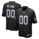 Youth Las Vegas Raiders Black Custom Game Jersey