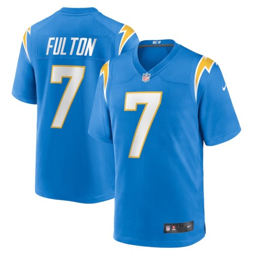 Men's Los Angeles Chargers Kristian Fulton Powder Blue Team Game Jersey