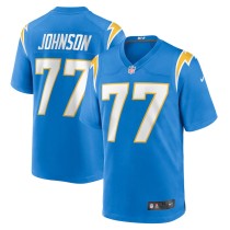 Men's Los Angeles Chargers Zion Johnson Powder Blue Player Game Jersey