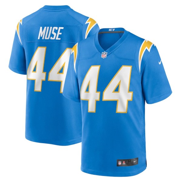 Men's Los Angeles Chargers Tanner Muse Powder Blue Team Game Jersey