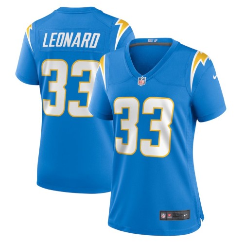 Women's Los Angeles Chargers Deane Leonard Powder Blue Game Player Jersey