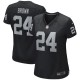 Women's Las Vegas Raiders Willie Brown Black Game Retired Player Jersey