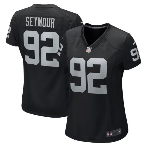 Women's Las Vegas Raiders Richard Seymour Black Retired Player Game Jersey