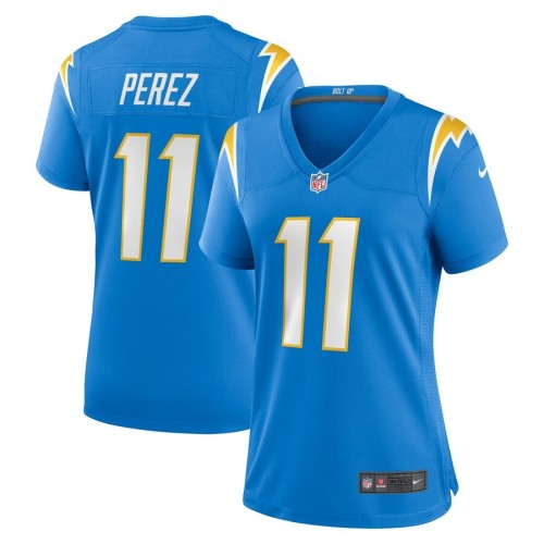 Women's Los Angeles Chargers Luis Perez Powder Blue Team Game Jersey