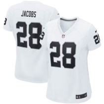 Women's Las Vegas Raiders Josh Jacobs White Player Game Team Jersey