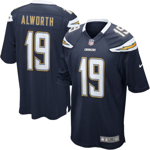 Men's San Diego Chargers Lance Alworth Navy Gridiron Classics Retired Player Game Jersey