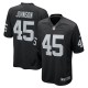 Men's Las Vegas Raiders Jaquan Johnson Black Game Player Jersey