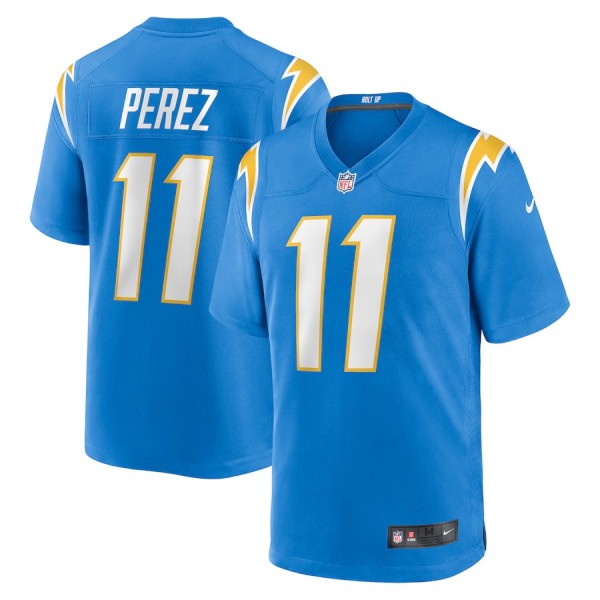 Men's Los Angeles Chargers Luis Perez Powder Blue Team Game Jersey