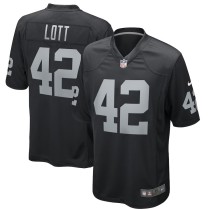 Men's Las Vegas Raiders Ronnie Lott Black Game Retired Player Jersey