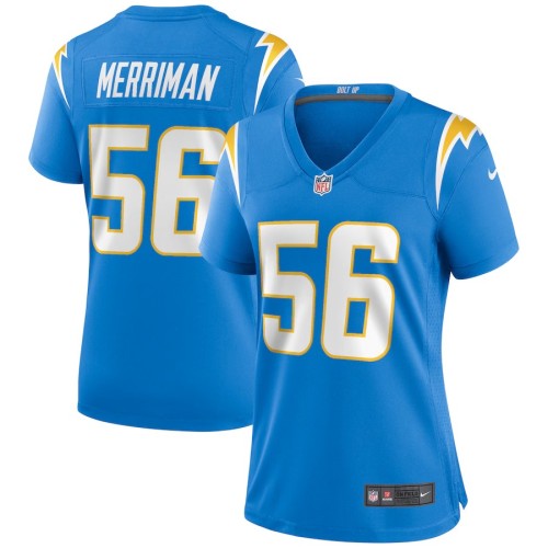 Women's Los Angeles Chargers Shawne Merriman Powder Blue Game Retired Player Jersey