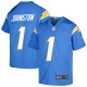 Youth Los Angeles Chargers Quentin Johnston Powder Blue Game Jersey
