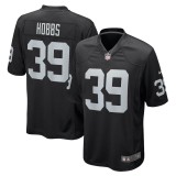 Men's Las Vegas Raiders Nate Hobbs Black Game Jersey