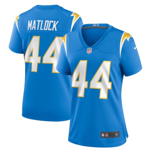 Women's Los Angeles Chargers Scott Matlock Powder Blue Game Jersey