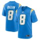 Men's Los Angeles Chargers Max Duggan Powder Blue Team Game Jersey