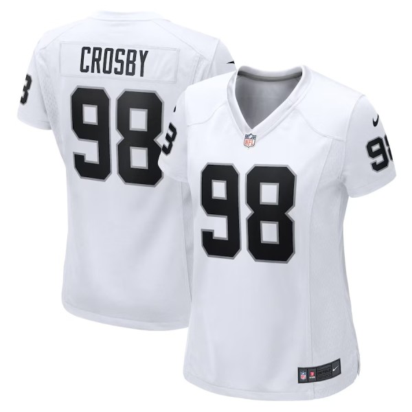 Women's Las Vegas Raiders Maxx Crosby White Game Jersey
