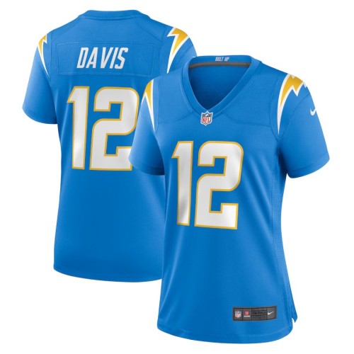 Women's Los Angeles Chargers Derius Davis Powder Blue Team Game Jersey