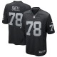 Men's Las Vegas Raiders Art Shell Black Game Retired Player Jersey