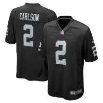 Men's Las Vegas Raiders Daniel Carlson Black Team Game Jersey