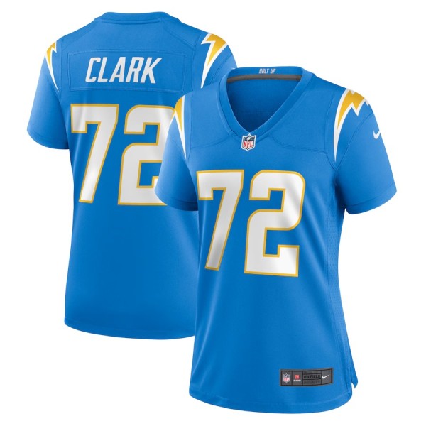 Women's Los Angeles Chargers Jerrod Clark Powder Blue Team Game Jersey