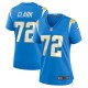 Women's Los Angeles Chargers Jerrod Clark Powder Blue Team Game Jersey