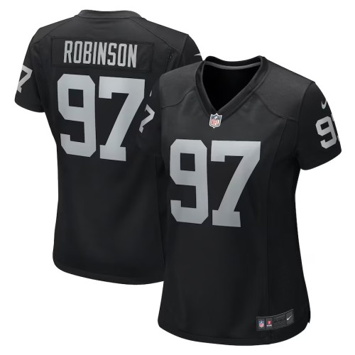 Women's Las Vegas Raiders Janarius Robinson Black Team Game Jersey