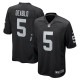 Men's Las Vegas Raiders Divine Deablo Black Player Game Jersey