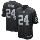 Men's Las Vegas Raiders Willie Brown Black Game Retired Player Jersey