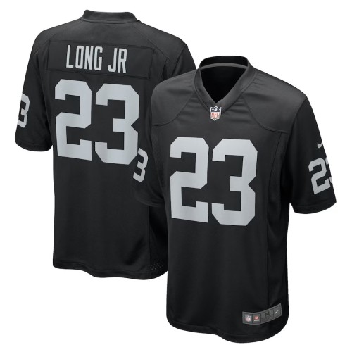 Men's Las Vegas Raiders David Long Jr. Black Team Game Jersey