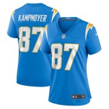 Women's Los Angeles Chargers Hunter Kampmoyer Powder Blue Game Player Jersey