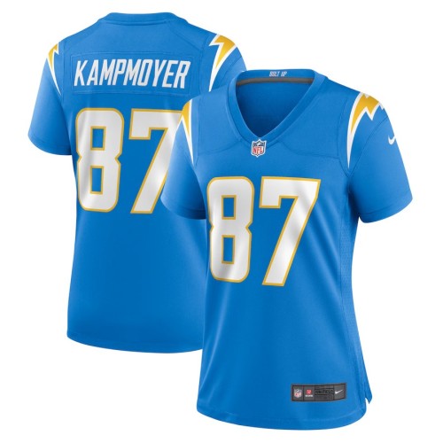 Women's Los Angeles Chargers Hunter Kampmoyer Powder Blue Game Player Jersey