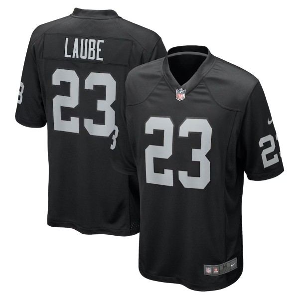 Men's Las Vegas Raiders Dylan Laube Black Team Game Jersey