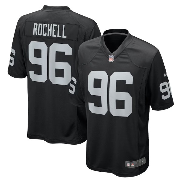 Men's Las Vegas Raiders Isaac Rochell Black Team Game Jersey