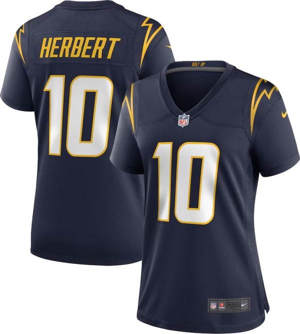 Women's Los Angeles Chargers Justin Herbert Navy Alternate Game Jersey