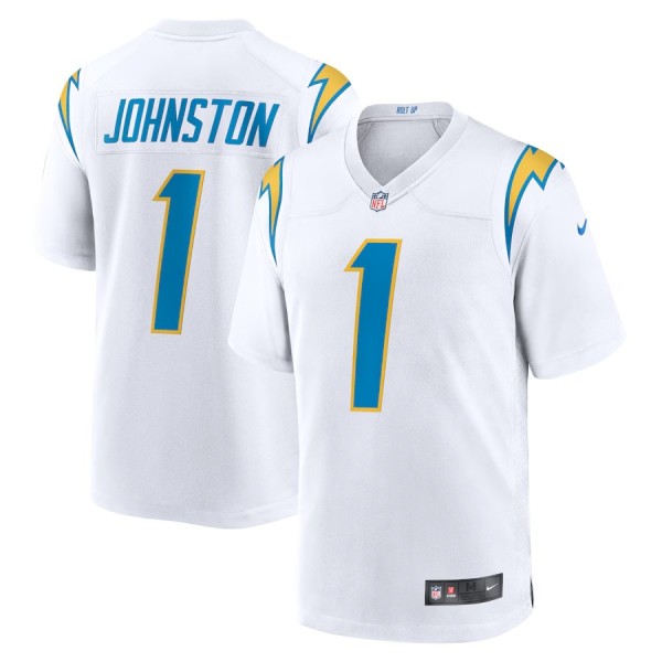 Men's Los Angeles Chargers Quentin Johnston White Away Game Jersey