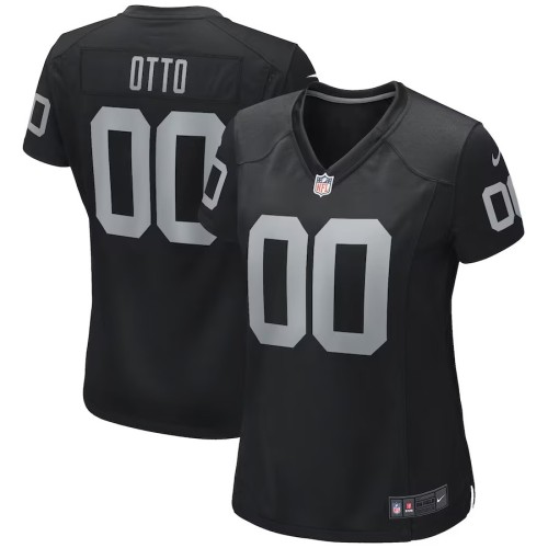 Women's Las Vegas Raiders Jim Otto Black Game Retired Player Jersey