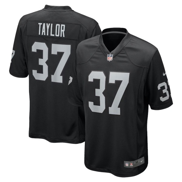 Men's Las Vegas Raiders Trey Taylor Black Team Game Jersey