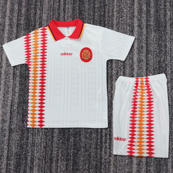 Kids Spain 1994 World Cup Away Retro Kit