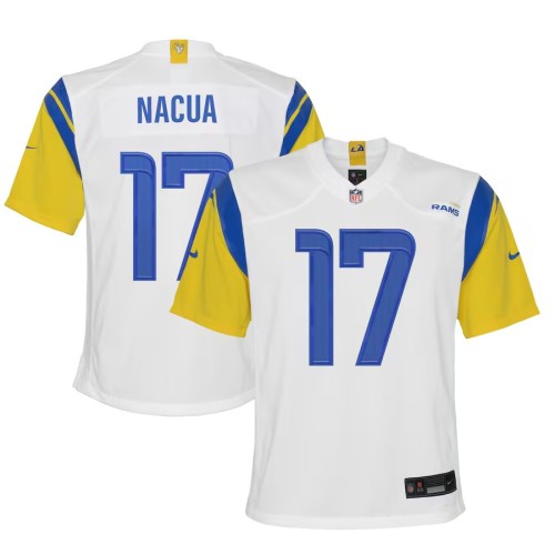 Youth Los Angeles Rams Puka Nacua White Game Jersey