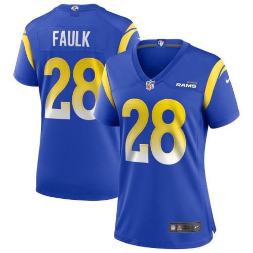 Women's Los Angeles Rams Marshall Faulk Royal Game Retired Player Jersey