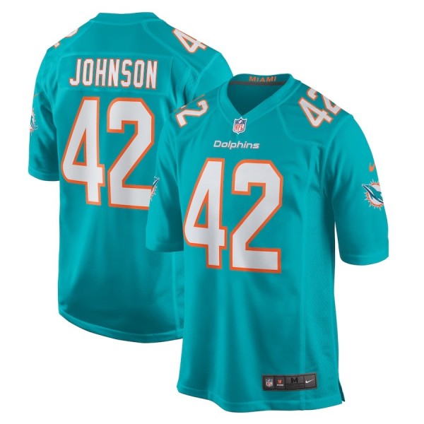 Men's Miami Dolphins Alexander Johnson Aqua Game Jersey