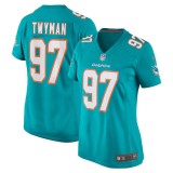 Women's Miami Dolphins Jaylen Twyman Aqua Home Game Player Jersey