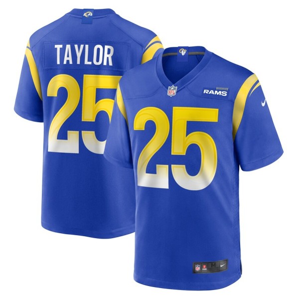 Men's Los Angeles Rams Jason Taylor Royal Team Game Jersey