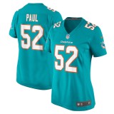 Women's Miami Dolphins Patrick Paul Aqua Game Jersey