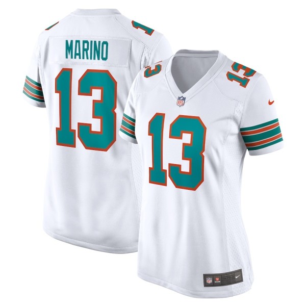 Women's Miami Dolphins Dan Marino White Retired Player Jersey